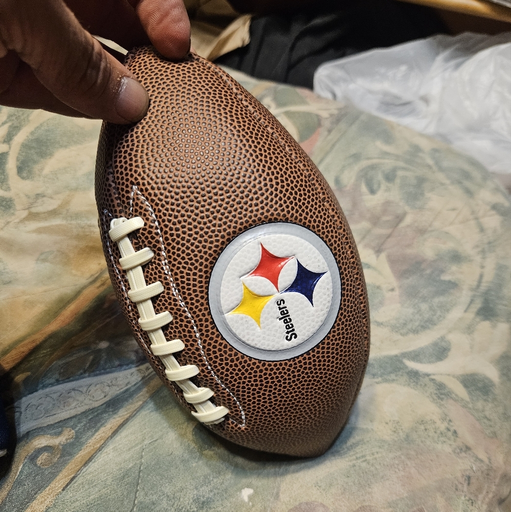 Miniture Steelers Leather Football